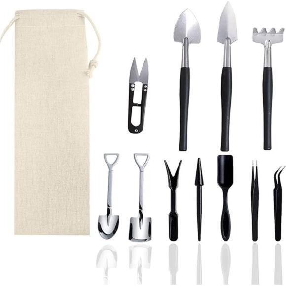 12 Pcs Succulent Tools Set Mini Transplanting Garden Tools Kit for Indoor - Picture 8 of 8
